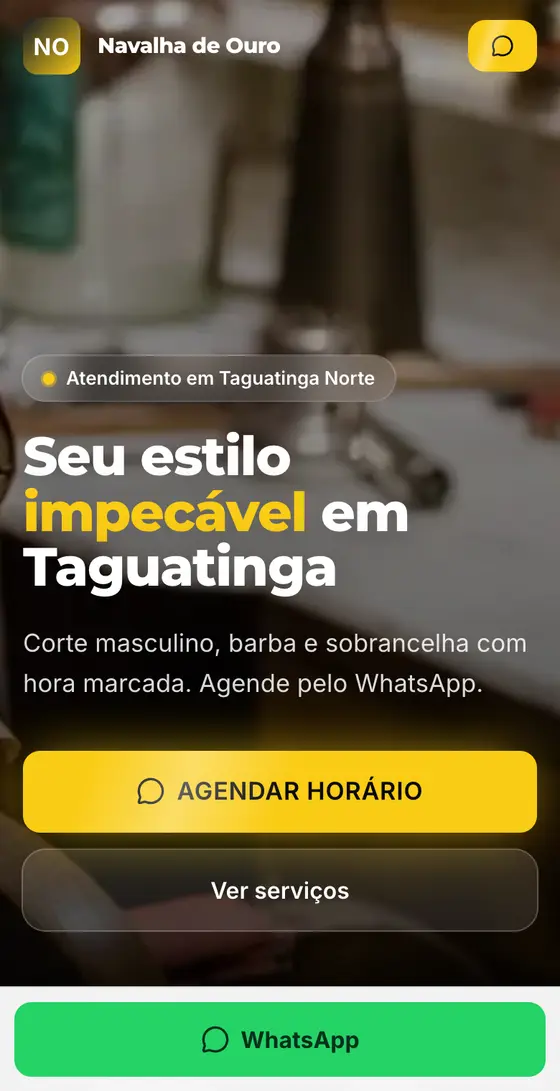 Site Navalha de Ouro no celular